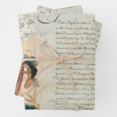 Papierblätter für mittelalterliche Damen Geschenkpapier Set (Beispiel)