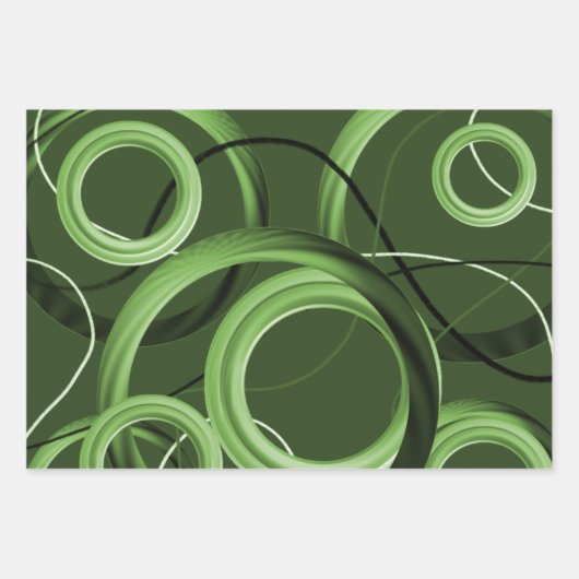 Papierblätter für moderne Abstrakte Kunst Geschenkpapier Set (Vorderseite 3)