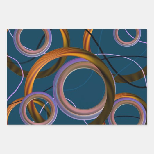 Papierblätter für moderne Abstrakte Kunst Geschenkpapier Set (Vorderseite 2)