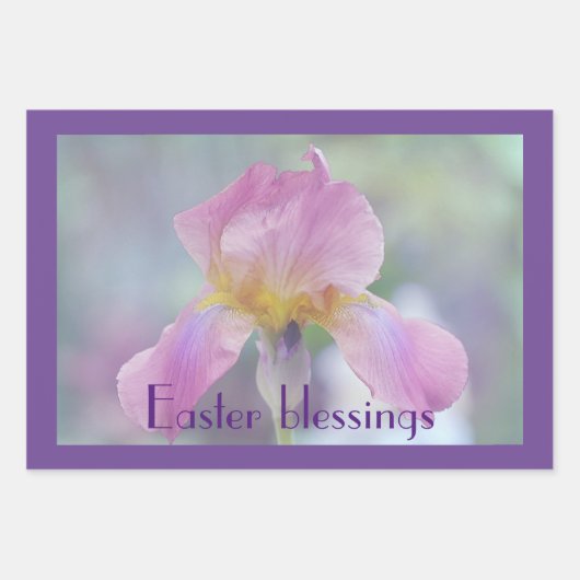 Papierblätter für Ostern 3 Iris Pastel Geschenkpapier Set (Vorderseite)