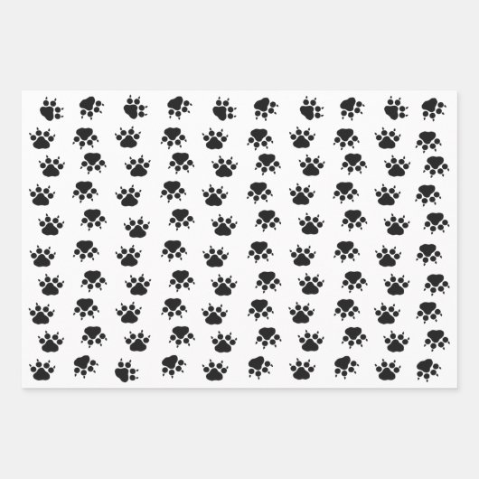 Papierblätter für Paw-Drucke Geschenkpapier Set (Vorderseite 3)
