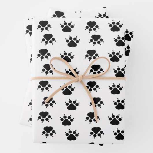 Papierblätter für Paw-Drucke Geschenkpapier Set (Beispiel)
