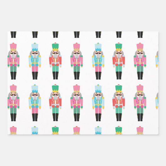 Papierblätter für Preppy Nutcracker, Set von 3 Geschenkpapier Set (Vorderseite 3)