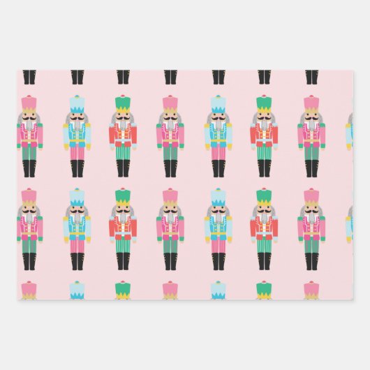 Papierblätter für Preppy Nutcracker, Set von 3 Geschenkpapier Set (Vorderseite 2)