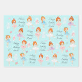 Papierblätter für Red Hair Ballerina Geschenkpapier Set (Vorderseite)