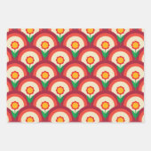 Papierblätter für Retro-Floral Geschenkpapier Set (Vorderseite)