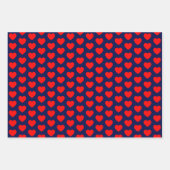 Papierblätter für Rot- und Navy-Blauer Herz Geschenkpapier Set (Vorderseite 3)