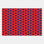 Papierblätter für Rot- und Navy-Blauer Herz Geschenkpapier Set (Vorderseite 2)