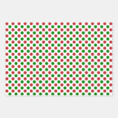 Papierblätter für rote und grüne Punkte Geschenkpapier Set (Vorderseite 2)