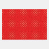 Papierblätter für rote und weiße Polka-Dots Geschenkpapier Set (Vorderseite 3)