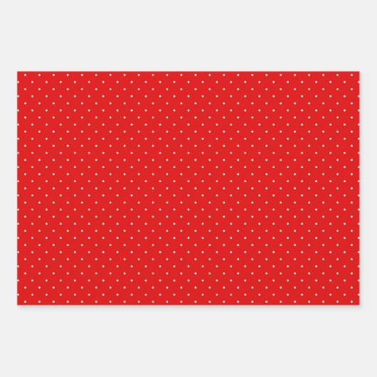 Papierblätter für rote und weiße Polka-Dots Geschenkpapier Set (Vorderseite 3)