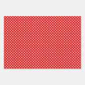 Papierblätter für rote und weiße Polka-Dots Geschenkpapier Set (Vorderseite)