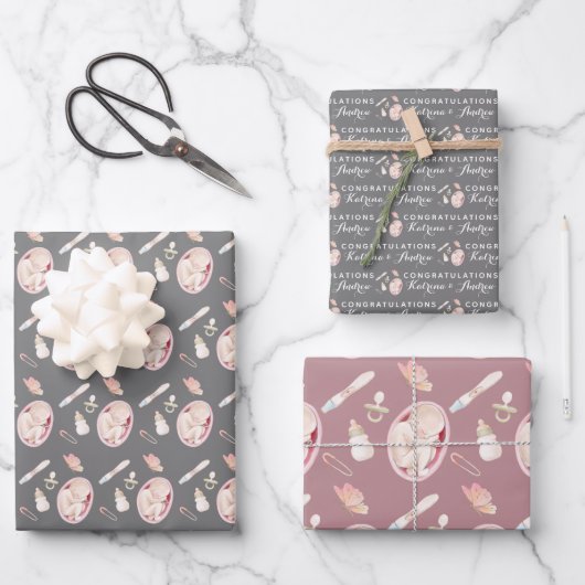 Papierblätter für Schwangerschaftsabbrüche Geschenkpapier Set (Vorderseite)