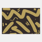 Papierblätter für Schwarz und Gold Geschenkpapier Set (Vorderseite)