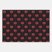 Papierblätter für Schwarz und Rot Geschenkpapier Set (Vorderseite)