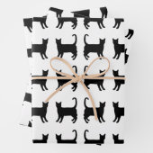 Papierblätter für schwarze Katzen Geschenkpapier Set (Beispiel)