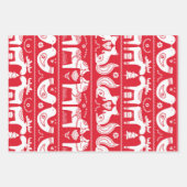 Papierblätter für skandinavische Tierdrucke Geschenkpapier Set (Vorderseite 2)