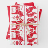 Papierblätter für skandinavische Tierdrucke Geschenkpapier Set (Beispiel)