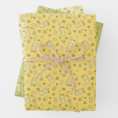 Papierblätter für Teemuster Geschenkpapier Set (Beispiel)