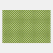Papierblätter für Zitronen, Kariert, grüne Punkte Geschenkpapier Set (Vorderseite 3)