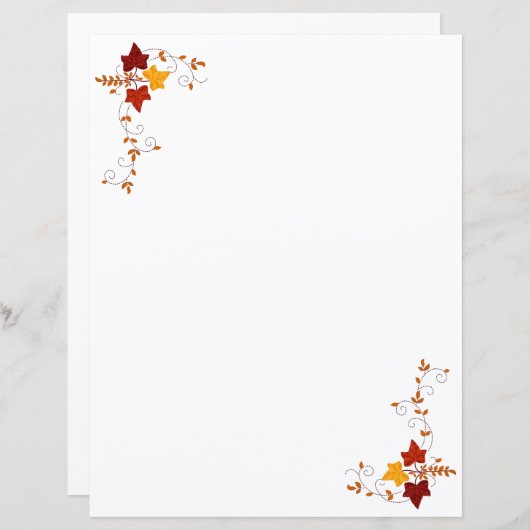 Papierblätter - Herbstweine (Vorne/Hinten)