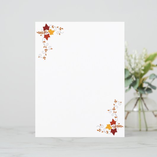 Papierblätter - Herbstweine (Stehend Vorderseite)