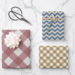 Papierblätter im Hübschen rustikalen Stil Geschenkpapier Set