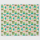 Papierblätter mit moderner Geometrie Geschenkpapier (Flach)