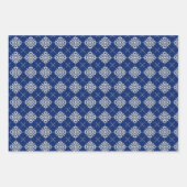 Papierblätter mit Schneeflocken, Set 3pic Geschenkpapier Set (Vorderseite 3)