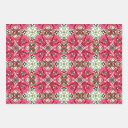 Papierblätter - modernes Weihnachtsdesign Geschenkpapier Set (Vorderseite 3)