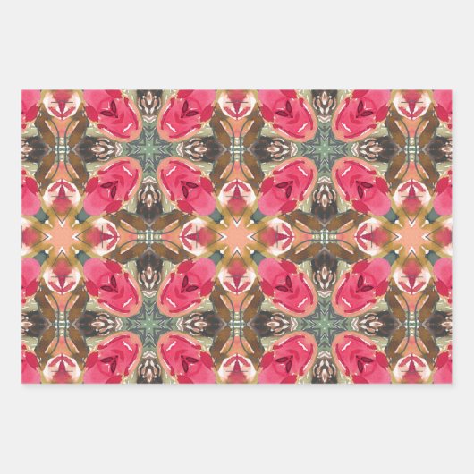 Papierblätter - modernes Weihnachtsdesign Geschenkpapier Set (Vorderseite)