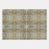 Papierblätter - Muster Beige Blau Geschenkpapier Set (Vorderseite 3)