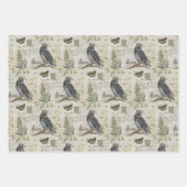 Papierblätter - Muster Beige Blau Geschenkpapier Set (Vorderseite 2)