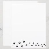 Papierblätter - Pfotenabdrücke (Vorne/Hinten)