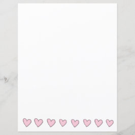 Papierblätter - rosa Herzen