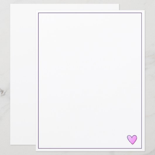 Papierblätter - rosa Miami - Herz (Vorne/Hinten)