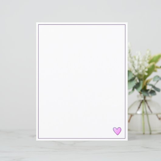 Papierblätter - rosa Miami - Herz (Stehend Vorderseite)