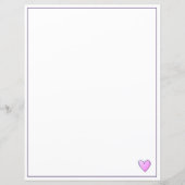 Papierblätter - rosa Miami - Herz (Vorderseite)