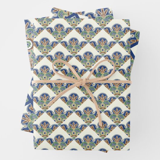 Papierblätter, Set von 3 Geschenkpapier Set (Beispiel)