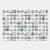 Papierblätter umhüllen - durch die Jahre "lächeln" Geschenkpapier Set (Vorderseite)