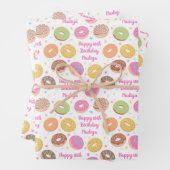 Papierblätter von Donner Birthday - Weißrosa Geschenkpapier Set (Beispiel)