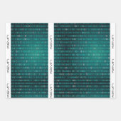 Papierblätter zum binären Code Geschenkpapier Set (Vorderseite 3)