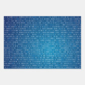 Papierblätter zum binären Code Geschenkpapier Set (Vorderseite 2)