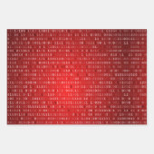 Papierblätter zum binären Code Geschenkpapier Set (Vorderseite)