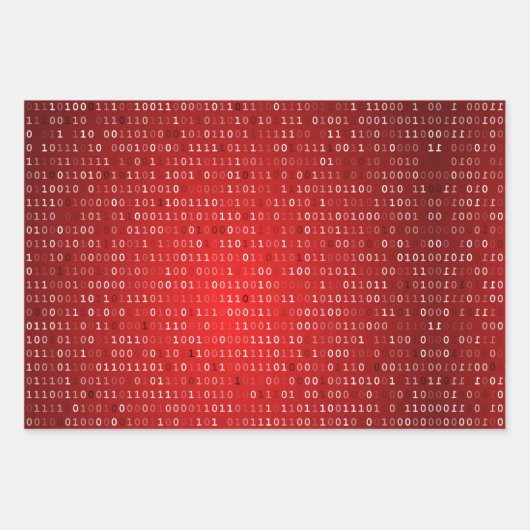 Papierblätter zum binären Code Geschenkpapier Set (Vorderseite)