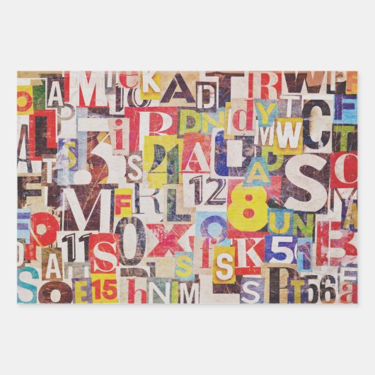 Papierblätter zum Dekodieren, Collage usw. Geschenkpapier Set (Vorderseite 3)