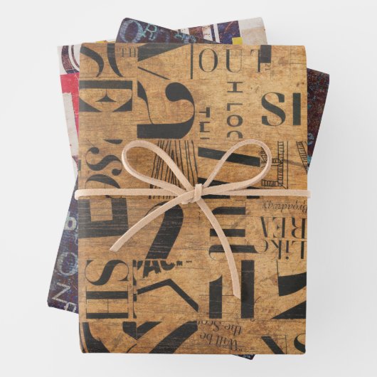 Papierblätter zum Dekodieren, Collage usw. Geschenkpapier Set (Beispiel)