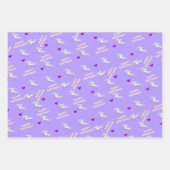 Papierblätter zum Geburtstag glücklich Einhorn Geschenkpapier Set (Vorderseite 2)