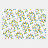 Papierblätter zum Geburtstag glücklich Geschenkpapier Set (Vorderseite)