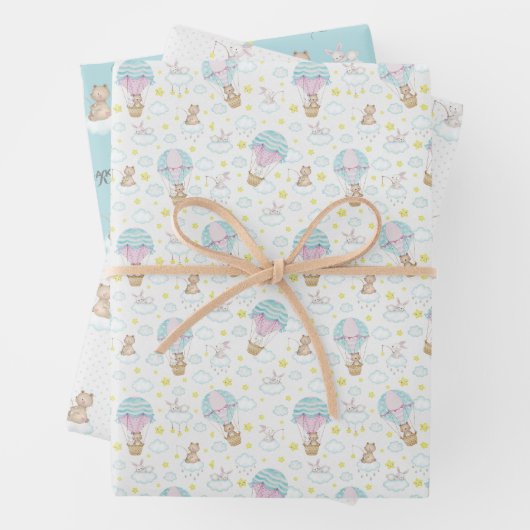 Papierblätter zum Geburtstag machen Geschenkpapier Set (Beispiel)